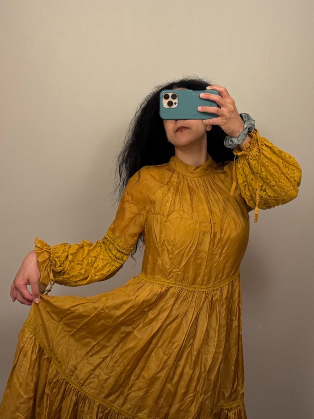 RARE Anthropologie x ATSU “Andalusian Maxi Dress” in “honey”